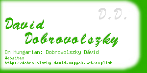 david dobrovolszky business card