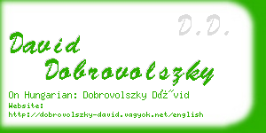 david dobrovolszky business card